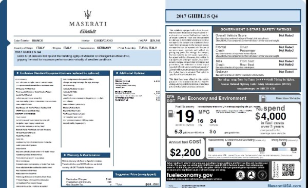 New 2017 Maserati Ghibli S Q4 for sale Sold at Maserati of Greenwich in Greenwich CT 06830 26