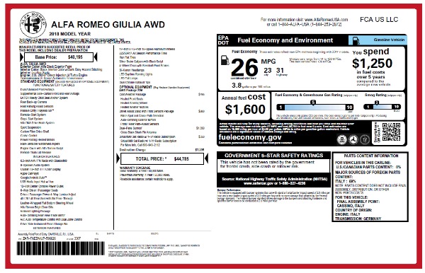 New 2018 Alfa Romeo Giulia Q4 for sale Sold at Maserati of Greenwich in Greenwich CT 06830 22