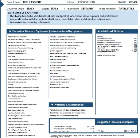 New 2019 Maserati Ghibli S Q4 for sale Sold at Maserati of Greenwich in Greenwich CT 06830 25