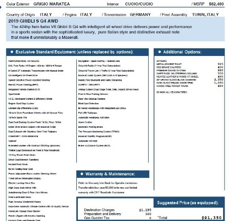 New 2019 Maserati Ghibli S Q4 for sale Sold at Maserati of Greenwich in Greenwich CT 06830 26