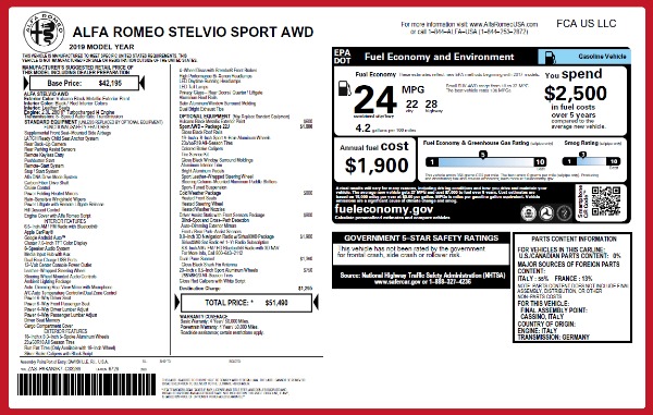 New 2019 Alfa Romeo Stelvio Sport Q4 for sale Sold at Maserati of Greenwich in Greenwich CT 06830 26