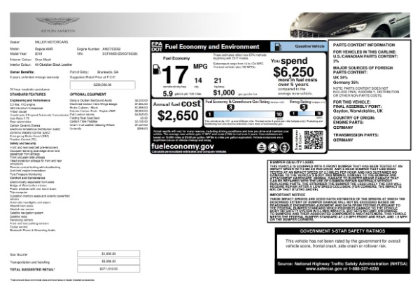 Used 2019 Aston Martin Rapide V12 AMR for sale Sold at Maserati of Greenwich in Greenwich CT 06830 28