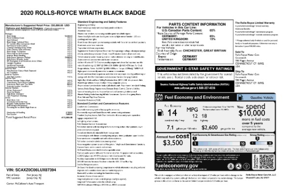 New 2020 Rolls-Royce Wraith Black Badge for sale Sold at Maserati of Greenwich in Greenwich CT 06830 26