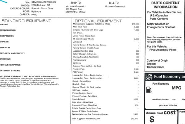 New 2020 McLaren GT Pioneer for sale Sold at Maserati of Greenwich in Greenwich CT 06830 22