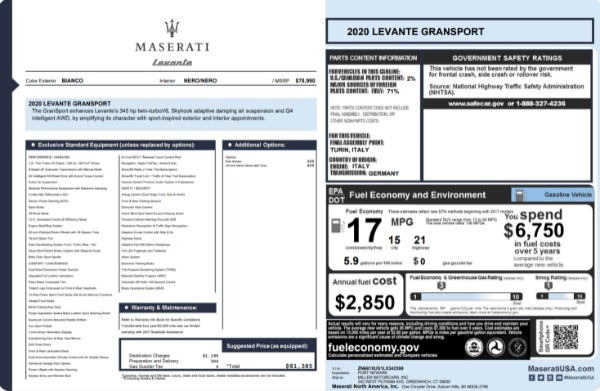 Used 2020 Maserati Levante Q4 GranSport for sale Sold at Maserati of Greenwich in Greenwich CT 06830 23