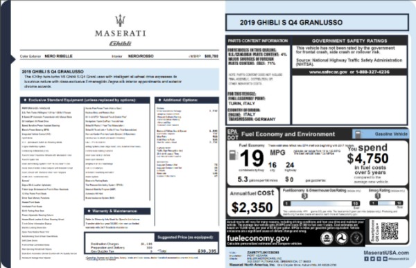 Used 2019 Maserati Ghibli S Q4 GranLusso for sale $41,900 at Maserati of Greenwich in Greenwich CT 06830 26