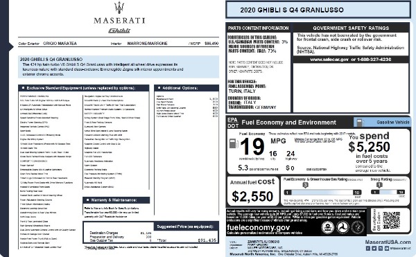 New 2020 Maserati Ghibli S Q4 GranLusso for sale Sold at Maserati of Greenwich in Greenwich CT 06830 6