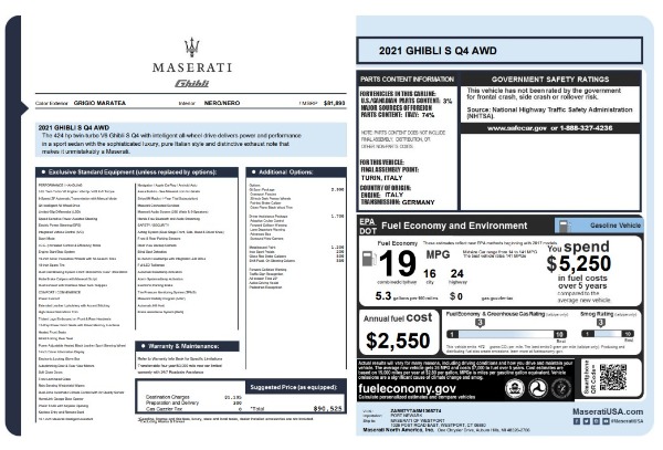Used 2021 Maserati Ghibli S Q4 for sale Sold at Maserati of Greenwich in Greenwich CT 06830 25