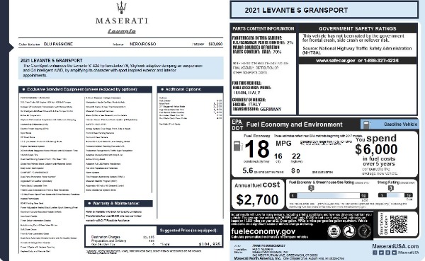New 2021 Maserati Levante S Q4 GranSport for sale Sold at Maserati of Greenwich in Greenwich CT 06830 2