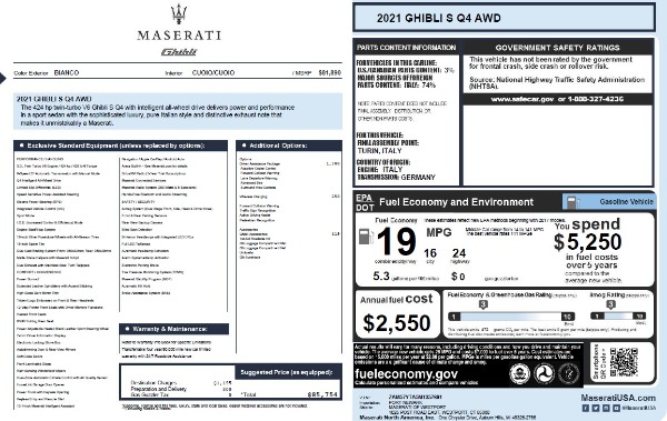 New 2021 Maserati Ghibli S Q4 for sale Sold at Maserati of Greenwich in Greenwich CT 06830 26