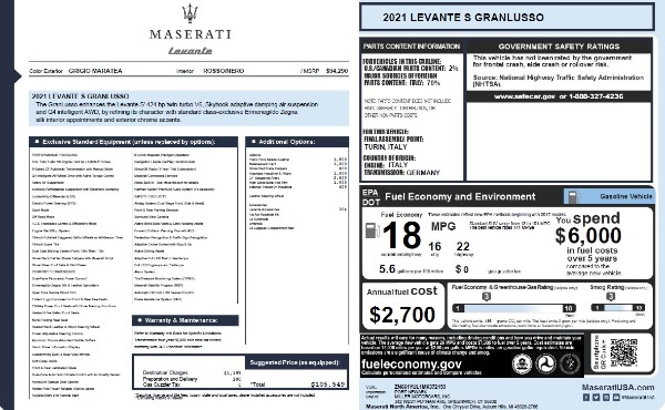 New 2021 Maserati Levante S Q4 GranLusso for sale Sold at Maserati of Greenwich in Greenwich CT 06830 27