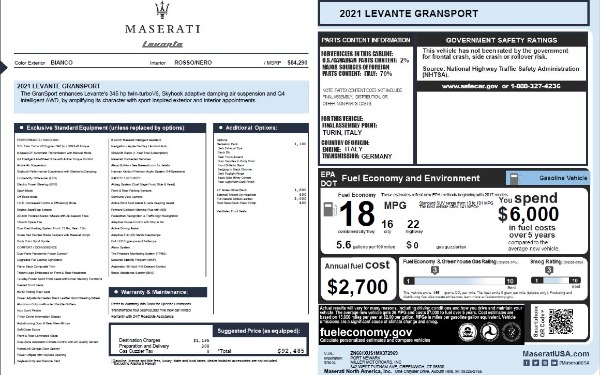 New 2021 Maserati Levante Q4 GranSport for sale Sold at Maserati of Greenwich in Greenwich CT 06830 26