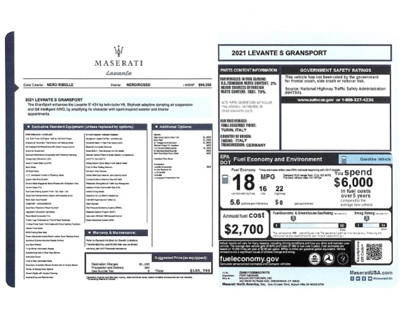 New 2021 Maserati Levante S GranSport for sale Sold at Maserati of Greenwich in Greenwich CT 06830 24