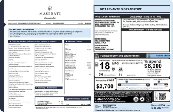 New 2021 Maserati Levante S GranSport for sale Sold at Maserati of Greenwich in Greenwich CT 06830 26
