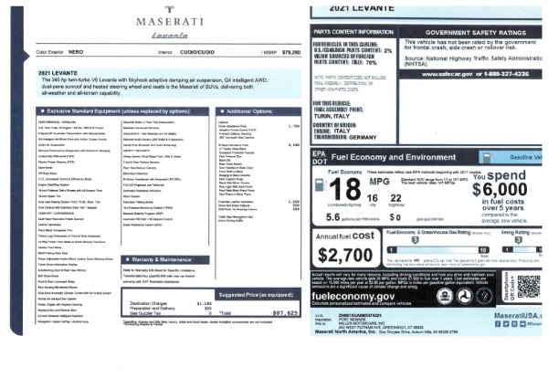 New 2021 Maserati Levante for sale Sold at Maserati of Greenwich in Greenwich CT 06830 2