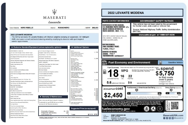 Used 2022 Maserati Levante Modena for sale Sold at Maserati of Greenwich in Greenwich CT 06830 28