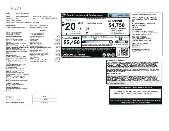 New 2021 Aston Martin Vantage Roadster for sale Sold at Maserati of Greenwich in Greenwich CT 06830 26