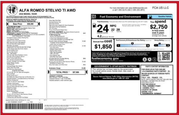 New 2022 Alfa Romeo Stelvio Ti for sale Sold at Maserati of Greenwich in Greenwich CT 06830 2