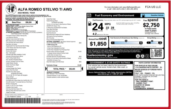 New 2022 Alfa Romeo Stelvio Ti for sale Sold at Maserati of Greenwich in Greenwich CT 06830 22