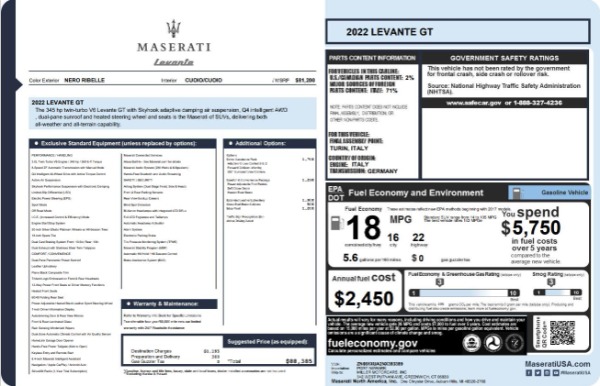 New 2022 Maserati Levante GT for sale Sold at Maserati of Greenwich in Greenwich CT 06830 23