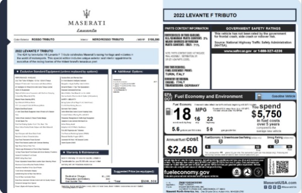 New 2022 Maserati Levante F Tributo for sale Call for price at Maserati of Greenwich in Greenwich CT 06830 24