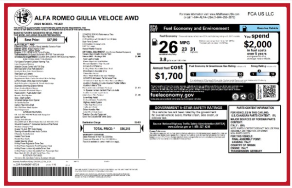 New 2022 Alfa Romeo Giulia Veloce for sale Sold at Maserati of Greenwich in Greenwich CT 06830 23