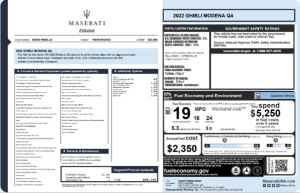 New 2022 Maserati Ghibli Modena Q4 for sale Sold at Maserati of Greenwich in Greenwich CT 06830 28