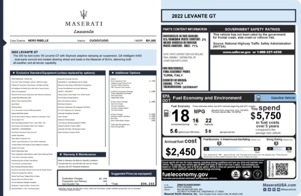 Used 2022 Maserati Levante GT for sale $52,900 at Maserati of Greenwich in Greenwich CT 06830 23