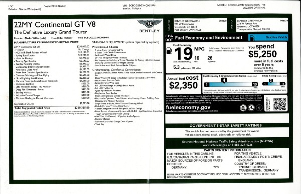 Used 2022 Bentley Continental GT V8 for sale $245,900 at Maserati of Greenwich in Greenwich CT 06830 26