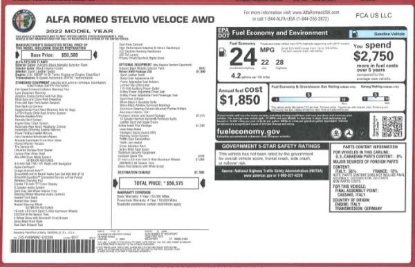 New 2022 Alfa Romeo Stelvio Veloce for sale Sold at Maserati of Greenwich in Greenwich CT 06830 28