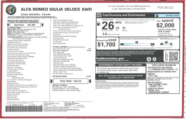 Used 2022 Alfa Romeo Giulia Veloce for sale $29,900 at Maserati of Greenwich in Greenwich CT 06830 25
