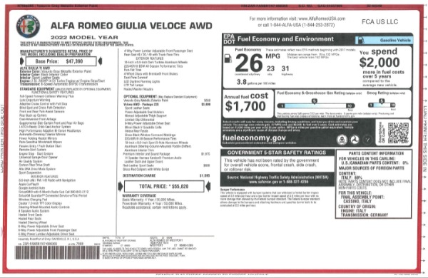 New 2022 Alfa Romeo Giulia Veloce for sale Sold at Maserati of Greenwich in Greenwich CT 06830 2