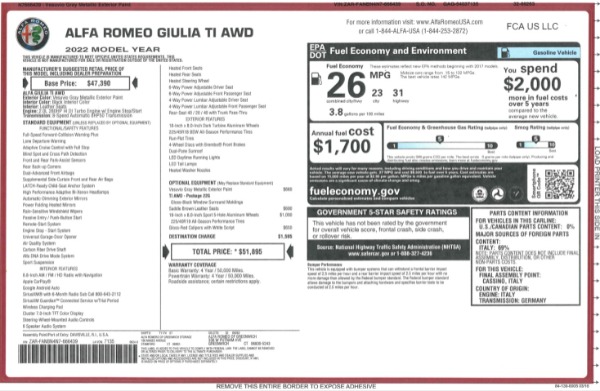New 2022 Alfa Romeo Giulia Ti for sale Sold at Maserati of Greenwich in Greenwich CT 06830 2