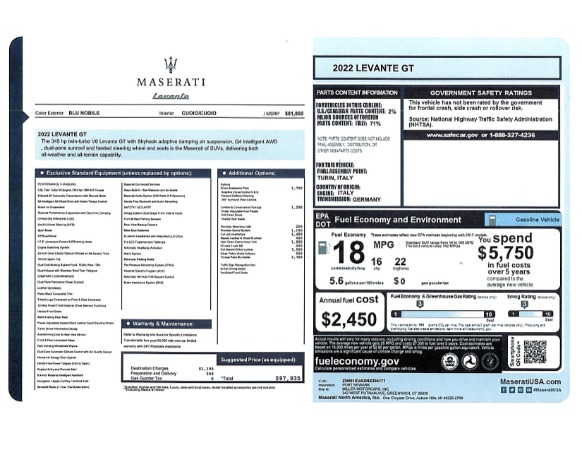 New 2022 Maserati Levante GT for sale Sold at Maserati of Greenwich in Greenwich CT 06830 20