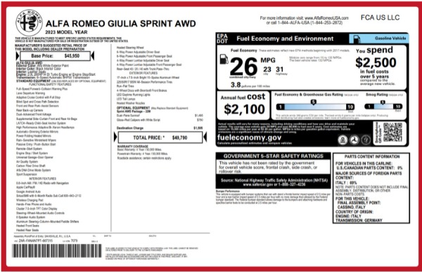 New 2023 Alfa Romeo Giulia Sprint for sale Sold at Maserati of Greenwich in Greenwich CT 06830 2