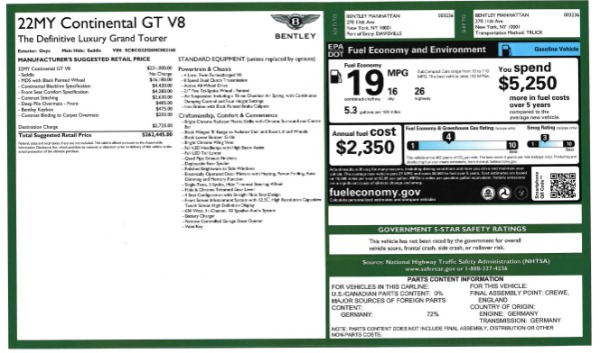 Used 2022 Bentley Continental GT V8 for sale Call for price at Maserati of Greenwich in Greenwich CT 06830 26