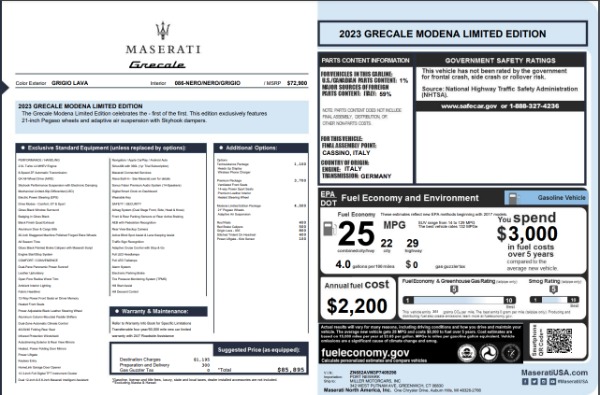 New 2023 Maserati Grecale Modena for sale $85,895 at Maserati of Greenwich in Greenwich CT 06830 27