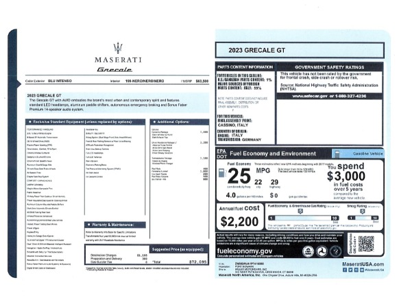 New 2023 Maserati Grecale GT for sale $72,095 at Maserati of Greenwich in Greenwich CT 06830 25
