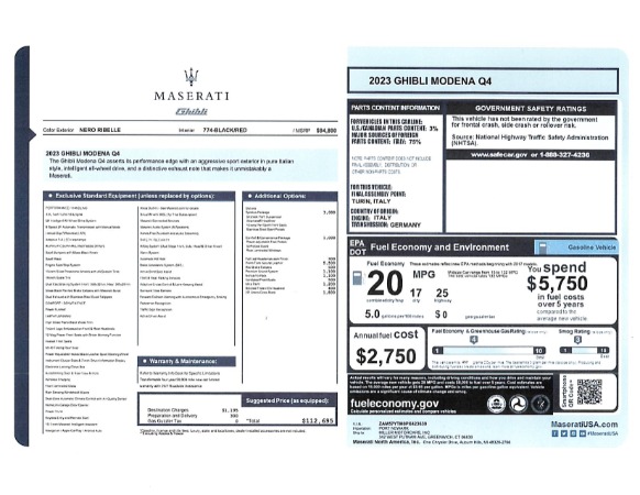 Used 2023 Maserati Ghibli Modena Q4 for sale $58,900 at Maserati of Greenwich in Greenwich CT 06830 25