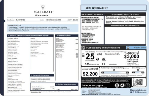 New 2023 Maserati Grecale GT for sale $72,095 at Maserati of Greenwich in Greenwich CT 06830 24