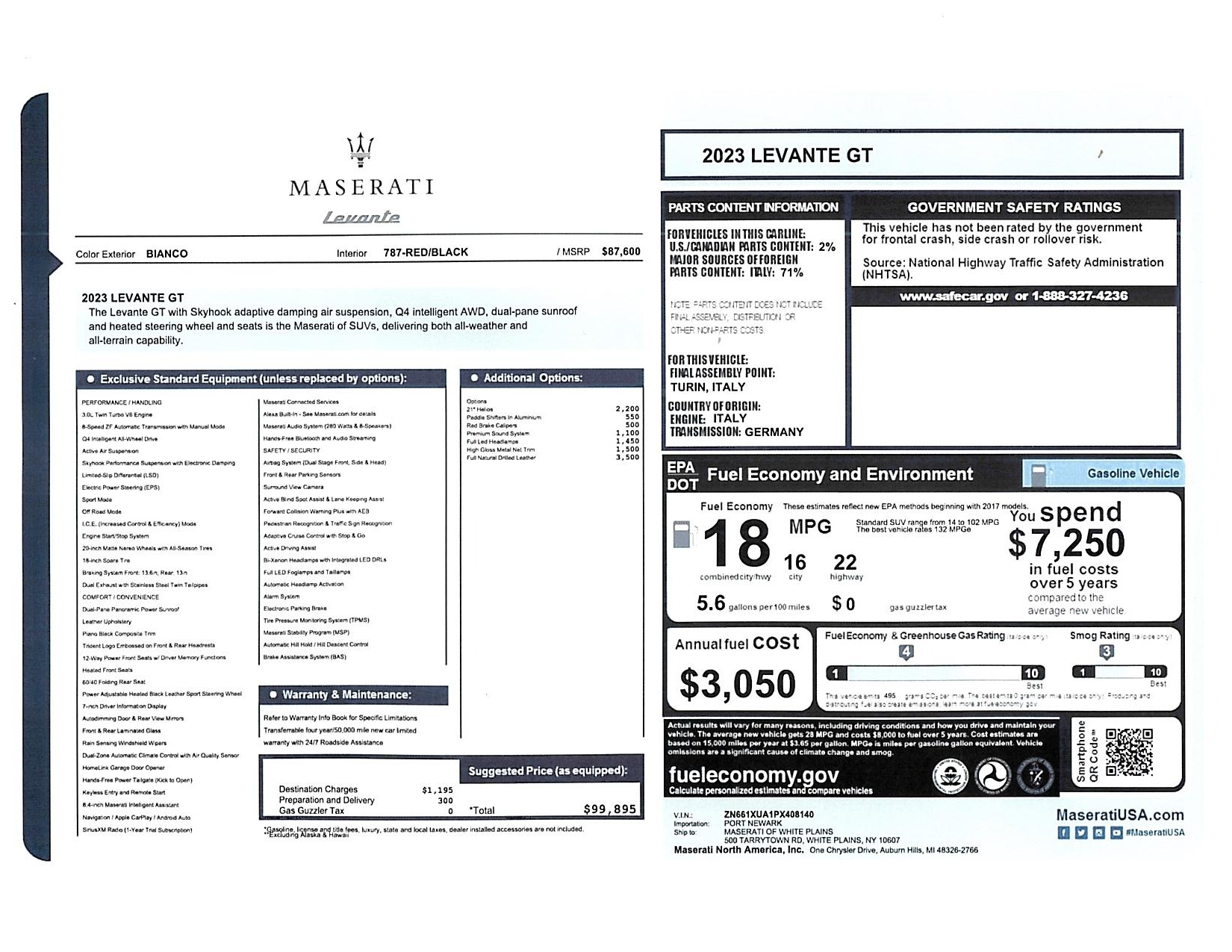 Used 2023 Maserati Levante GT for sale Call for price at Maserati of Greenwich in Greenwich CT 06830 1