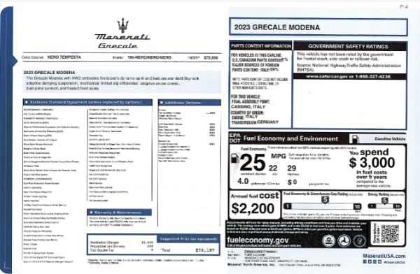 New 2023 Maserati Grecale Modena for sale $78,197 at Maserati of Greenwich in Greenwich CT 06830 23