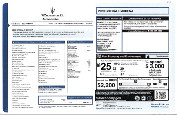 New 2023 Maserati Grecale Modena for sale $86,697 at Maserati of Greenwich in Greenwich CT 06830 24