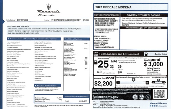 New 2023 Maserati Grecale Modena for sale $86,697 at Maserati of Greenwich in Greenwich CT 06830 24