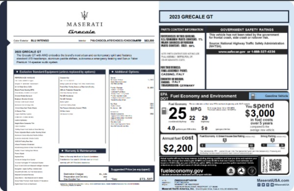 New 2023 Maserati Grecale GT for sale $73,597 at Maserati of Greenwich in Greenwich CT 06830 21