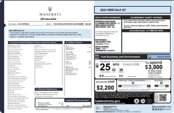 New 2023 Maserati Grecale GT for sale Sold at Maserati of Greenwich in Greenwich CT 06830 21