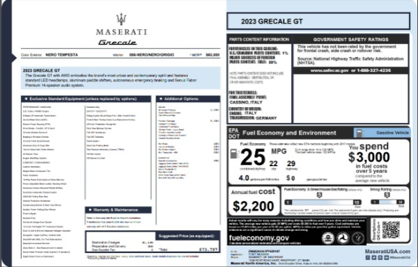 New 2023 Maserati Grecale GT for sale $73,797 at Maserati of Greenwich in Greenwich CT 06830 22