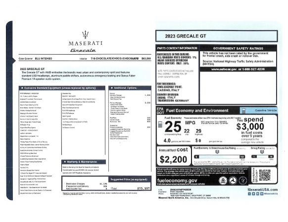 New 2023 Maserati Grecale GT for sale $73,597 at Maserati of Greenwich in Greenwich CT 06830 21