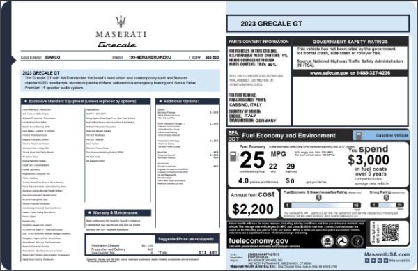 New 2023 Maserati Grecale GT for sale $71,497 at Maserati of Greenwich in Greenwich CT 06830 25