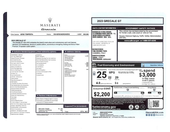 New 2023 Maserati Grecale GT for sale $70,347 at Maserati of Greenwich in Greenwich CT 06830 22